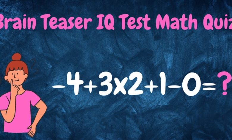 IQ Test Math Quiz