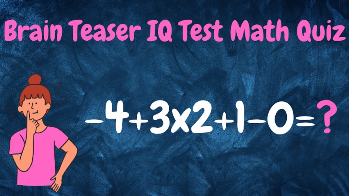 Brain Teaser Iq Test Math Quiz X Chashmak