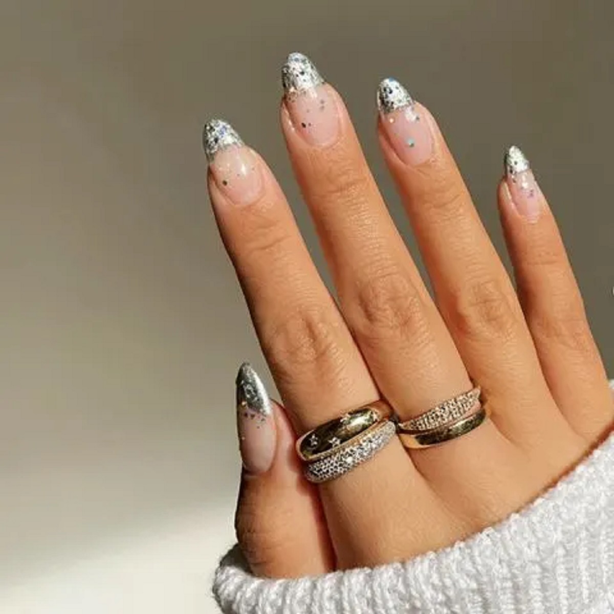 Silver French Nail Ideas