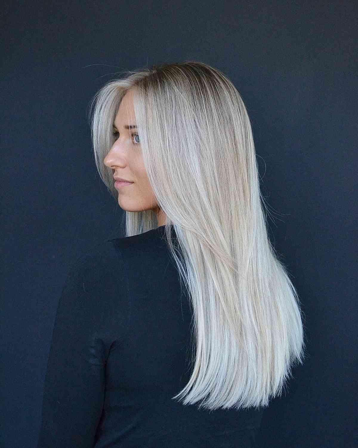 Titanium Blonde Balayage