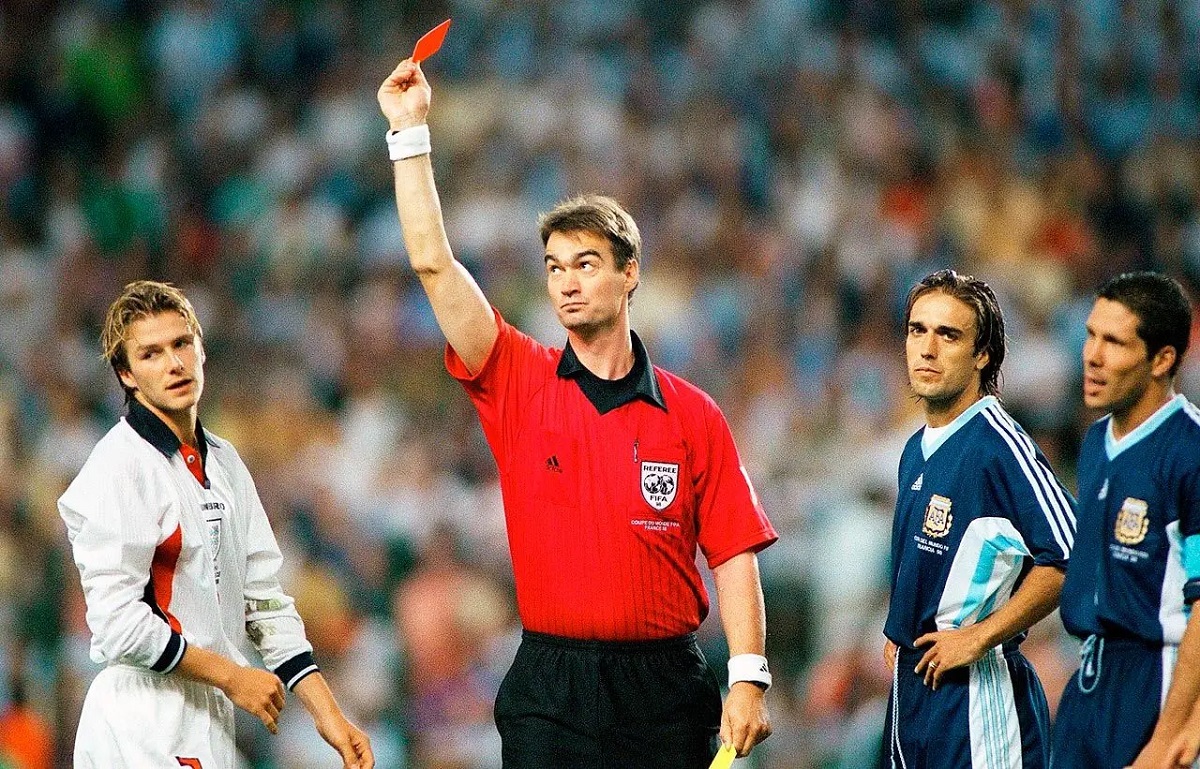 Beckham’s depression after 1998 World Cup red card