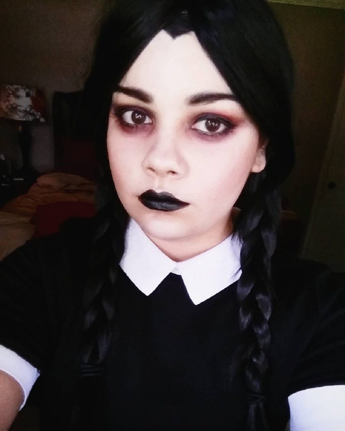 Wednesday Addams Halloween makeup