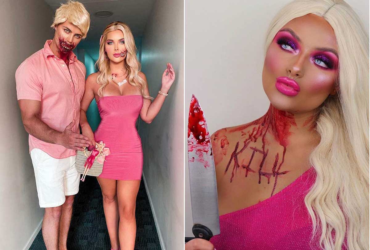 Dead Barbie Halloween makeup
