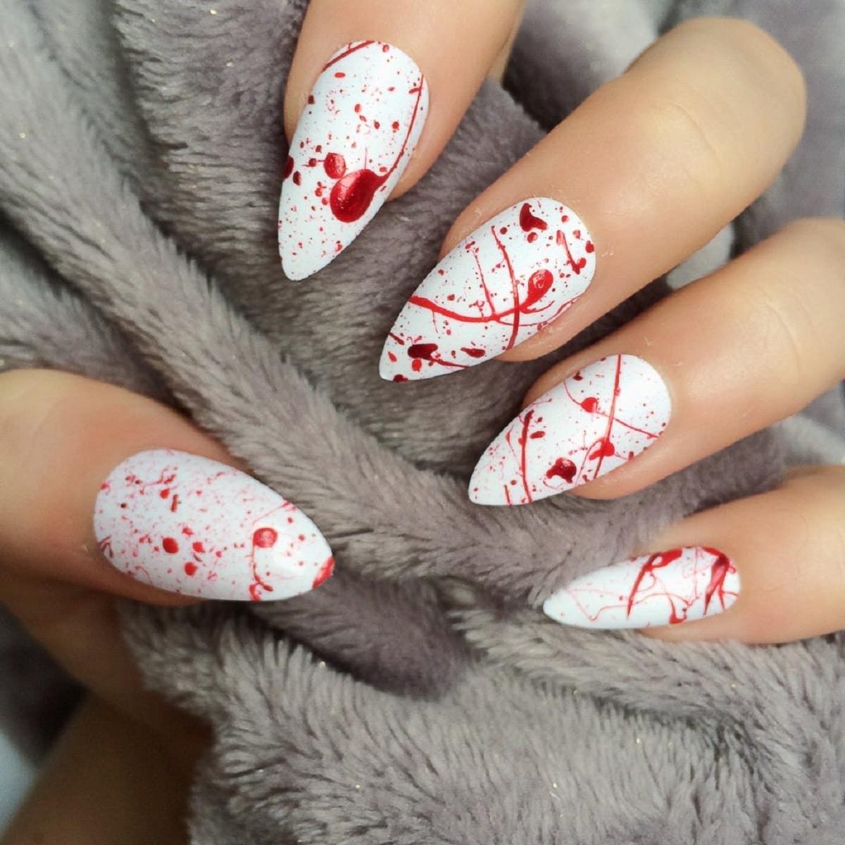 Blood Splatter Nails