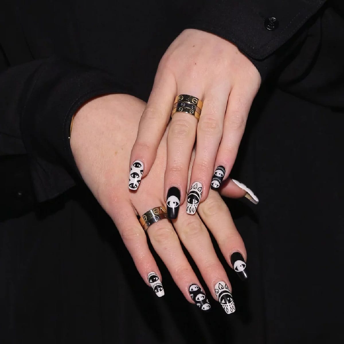 Addams Family Nails