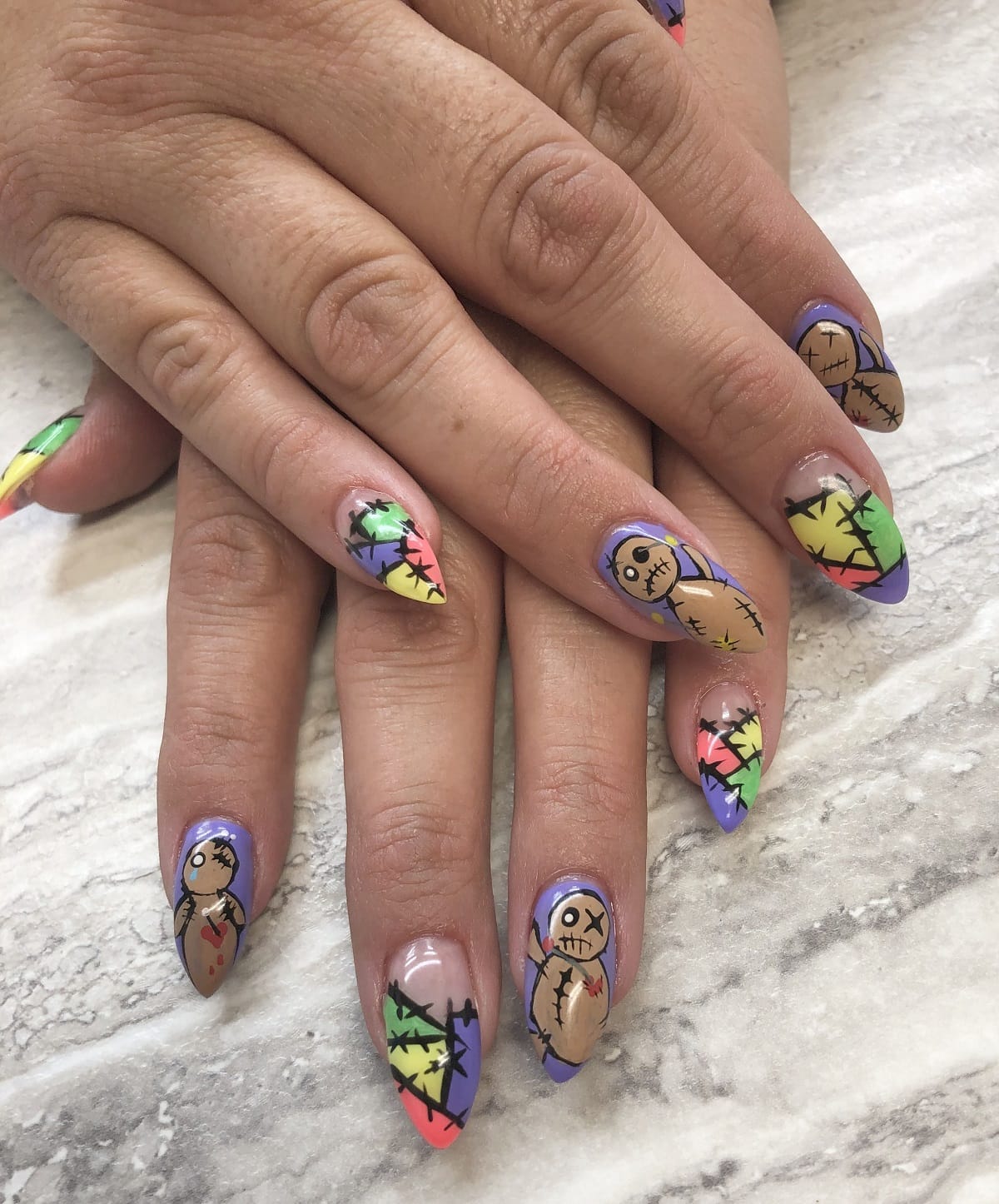 Voodoo Doll Nails