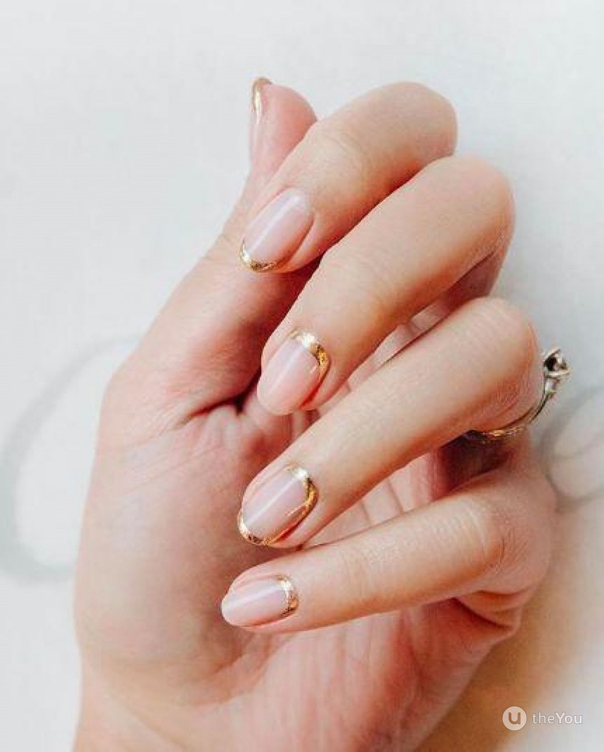Simply Studded French Nails
