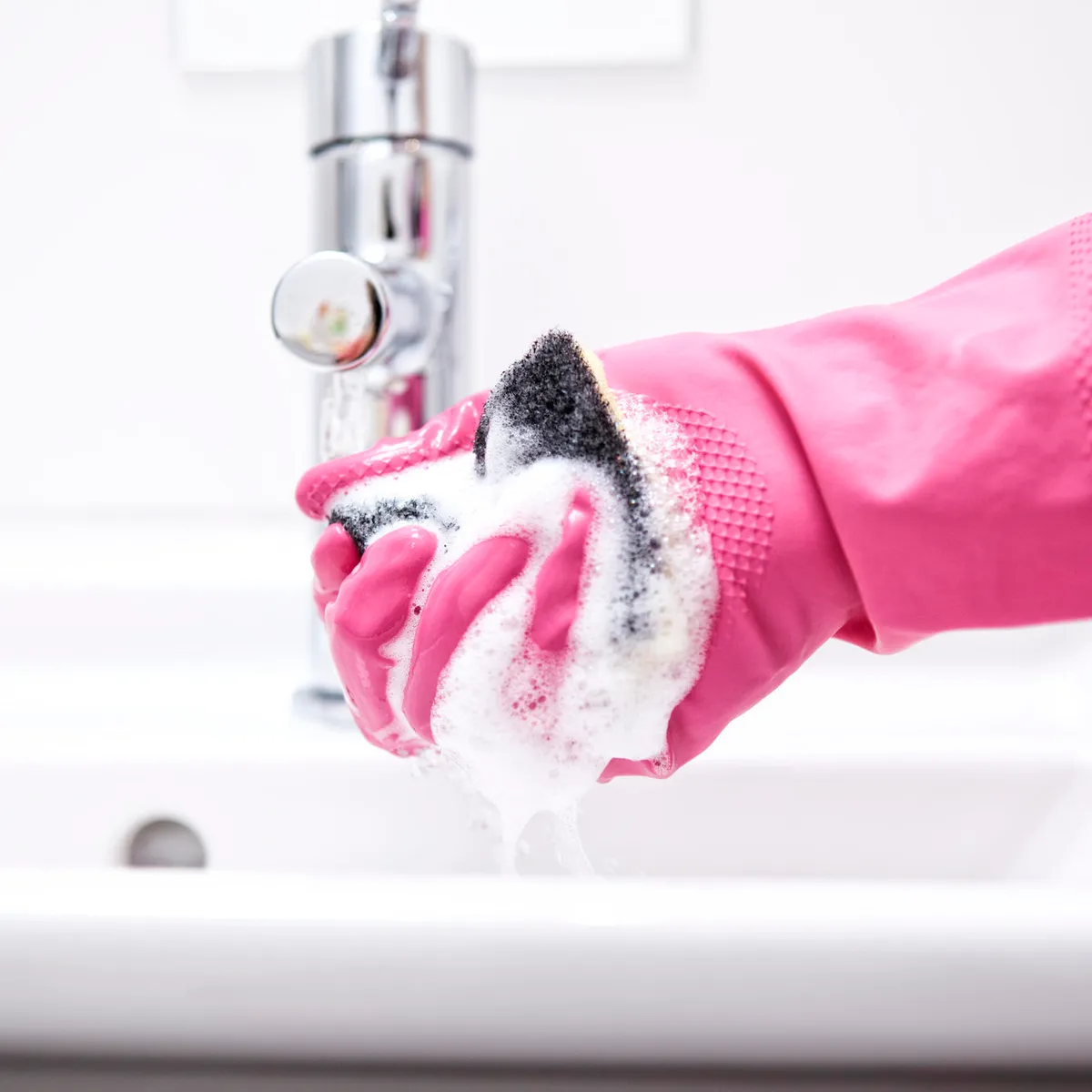Use gloves to use detergents