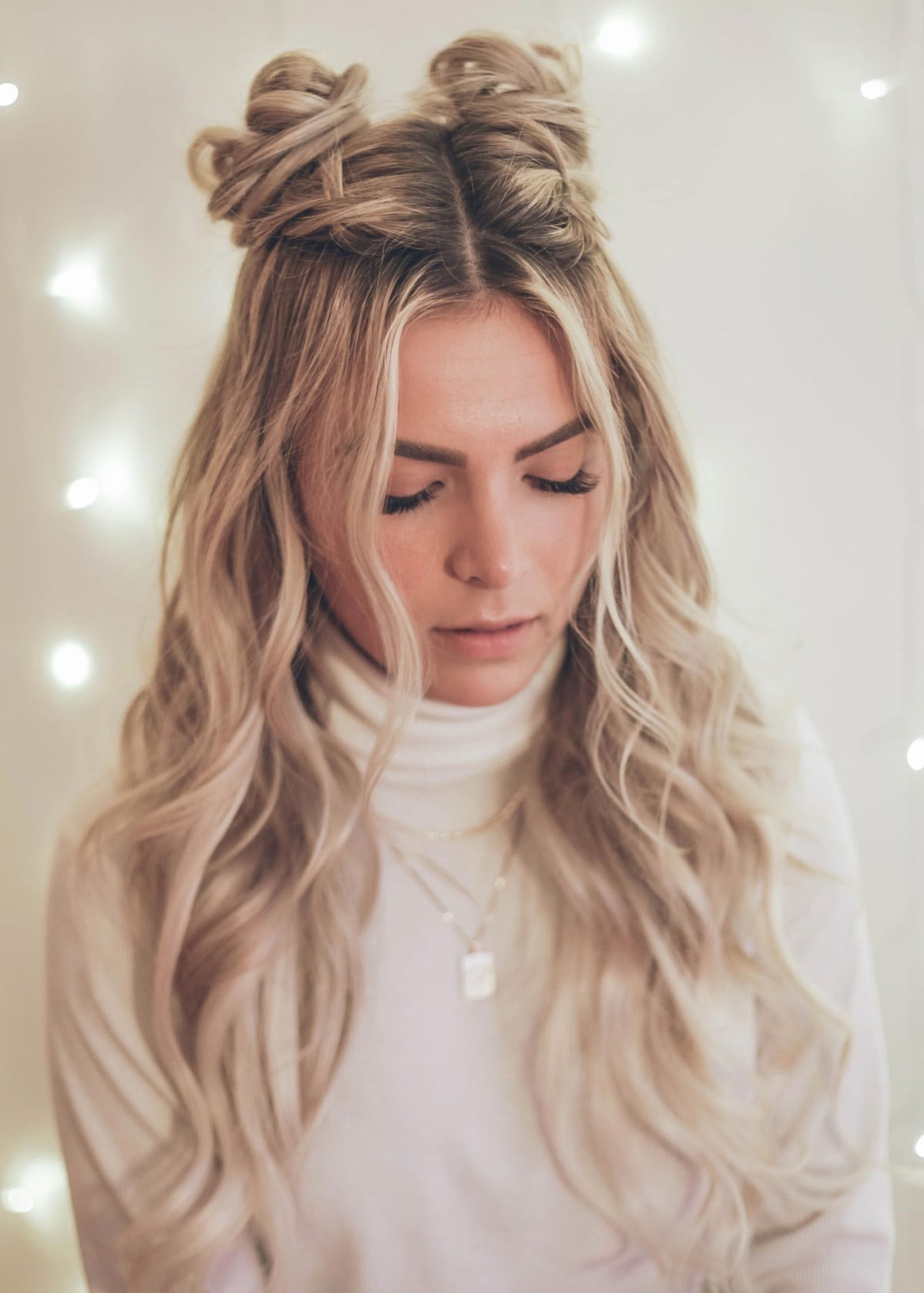 Space Buns With Glam Waves