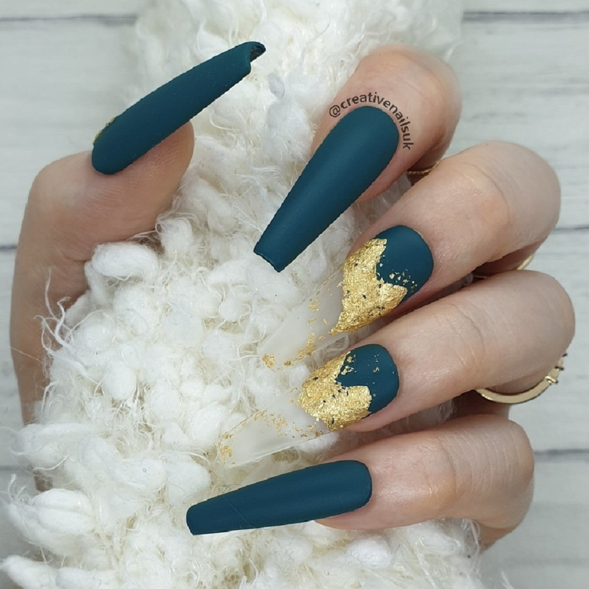 Matte Green with Gold