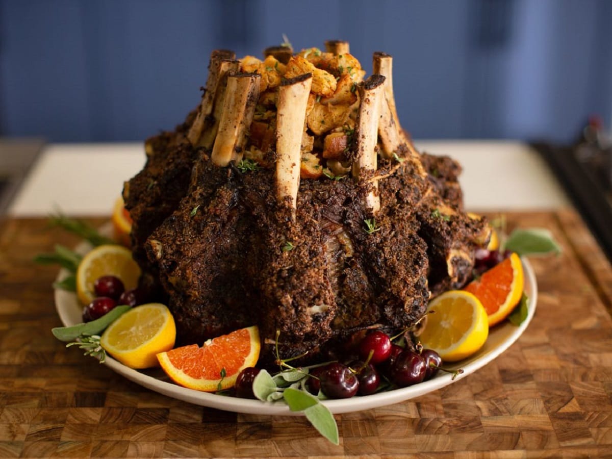 Stuffed Standing Rib Roast