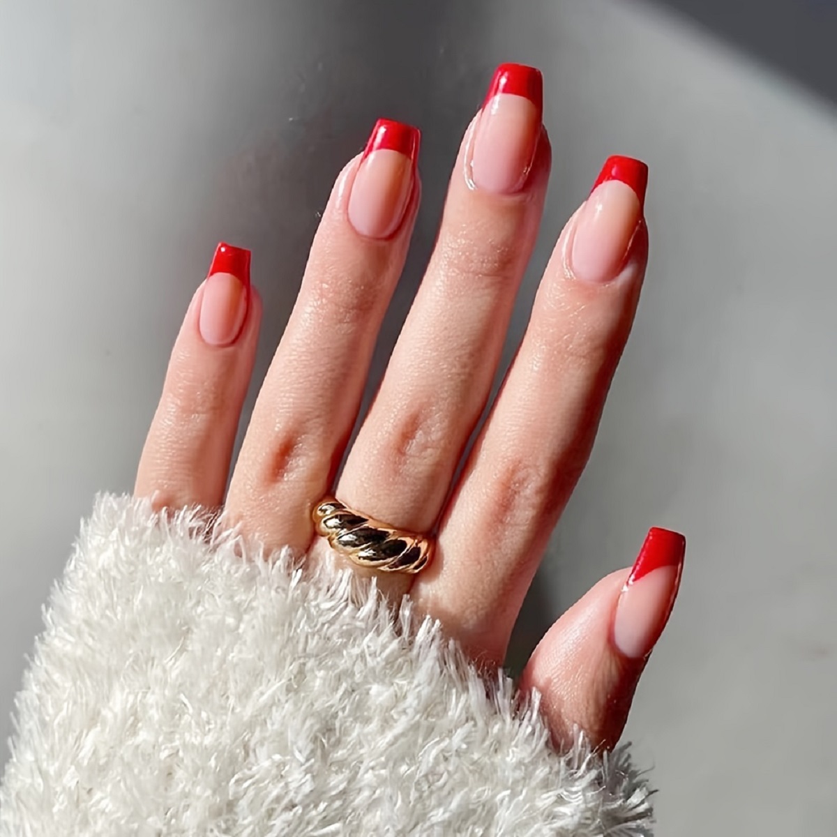 Red French Mani