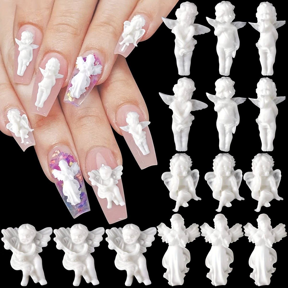 3D Angel Nails