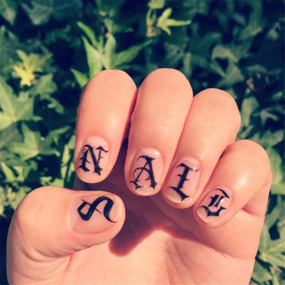 Angel Writing Nails