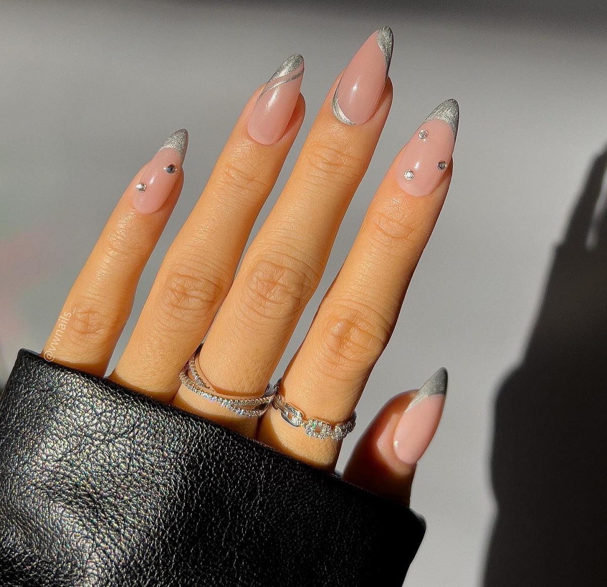 Reflective Silver nails