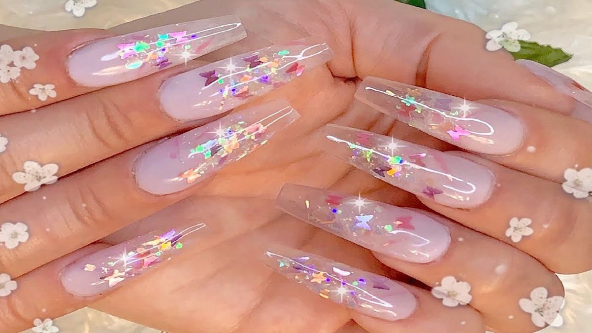 Acrylic Butterfly Nails