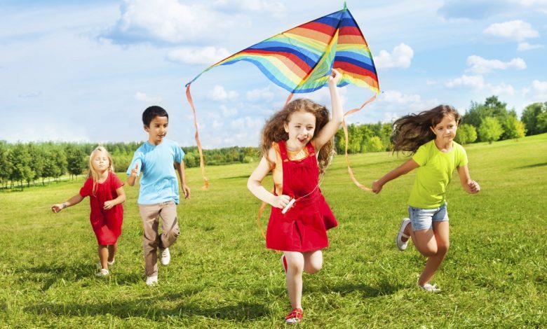 Children Playing In The Summer