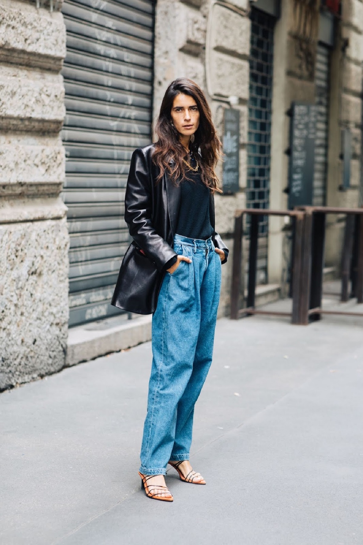 Denim And Leather Pieces