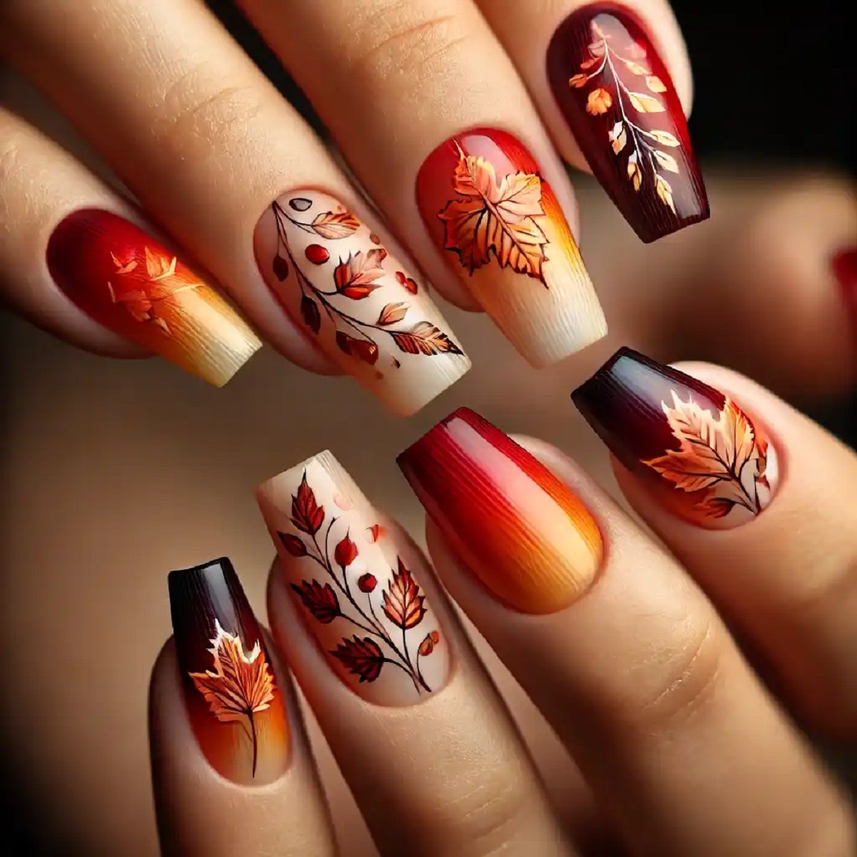 Influence Of Nature On Autumn Nails