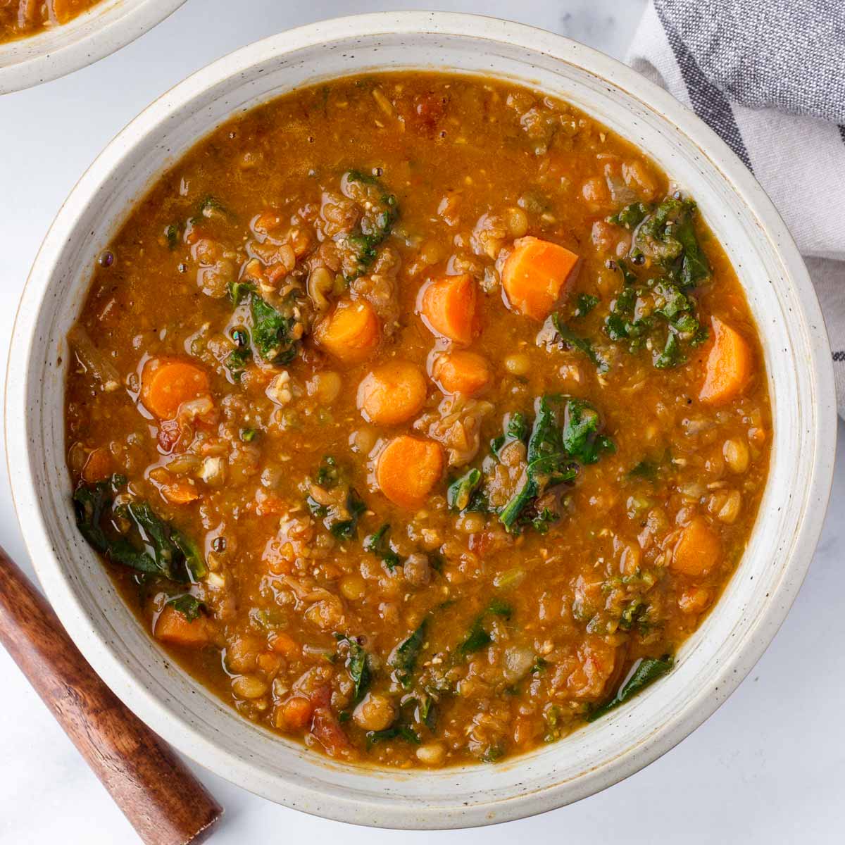 Lentil Stew With Spinach And Carrots