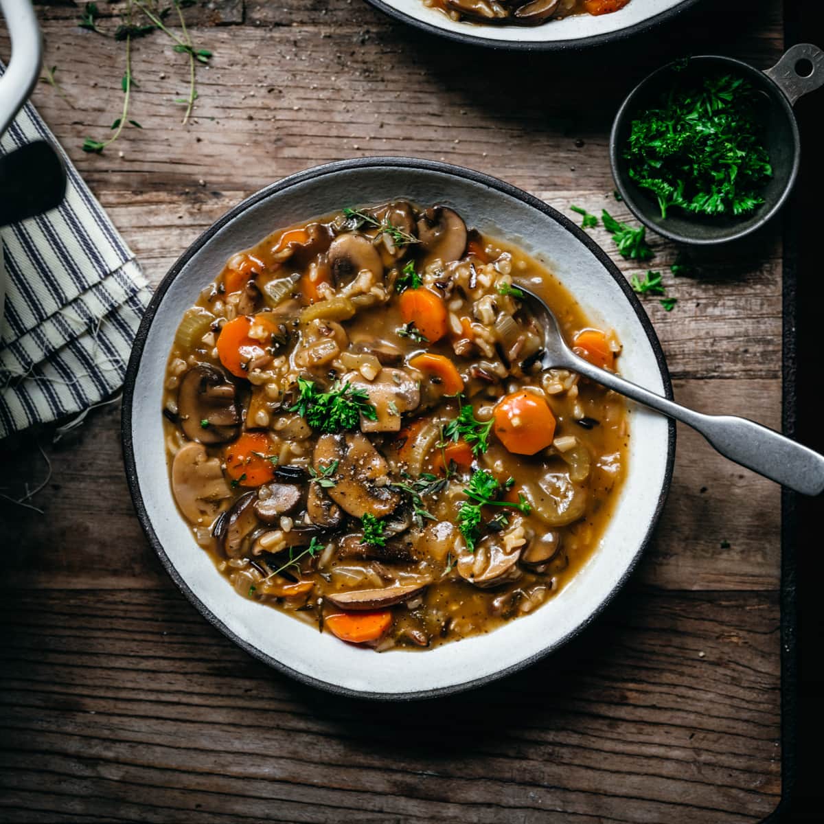 Mushroom And Wild Rice Soup