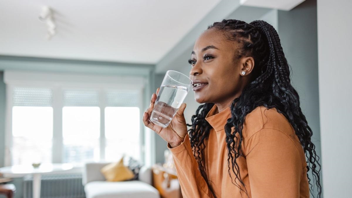 woman drink water