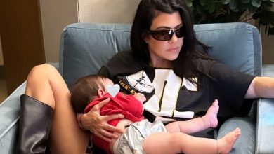 Kourtney Kardashian And Newborn