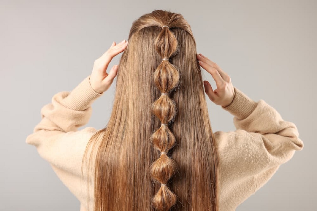 Half-Up Bubble Braid