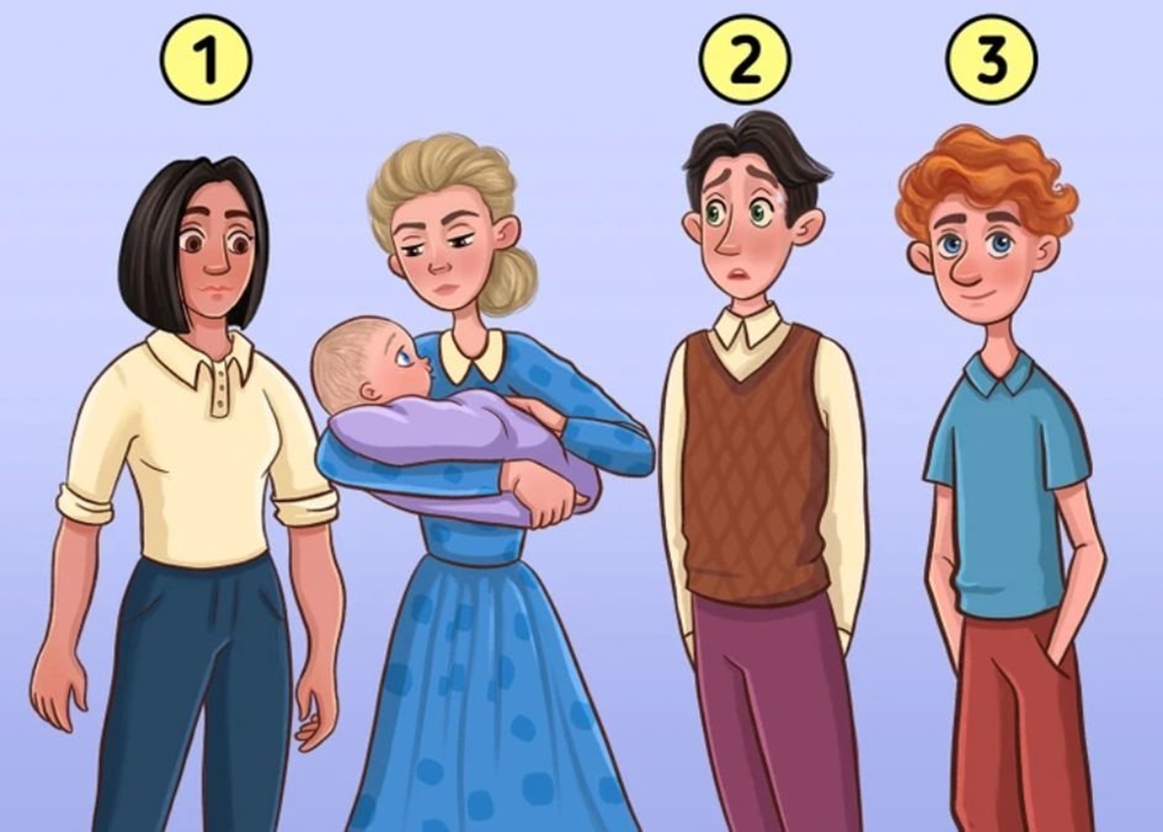 Visual Puzzle with Identify the Baby’s Father