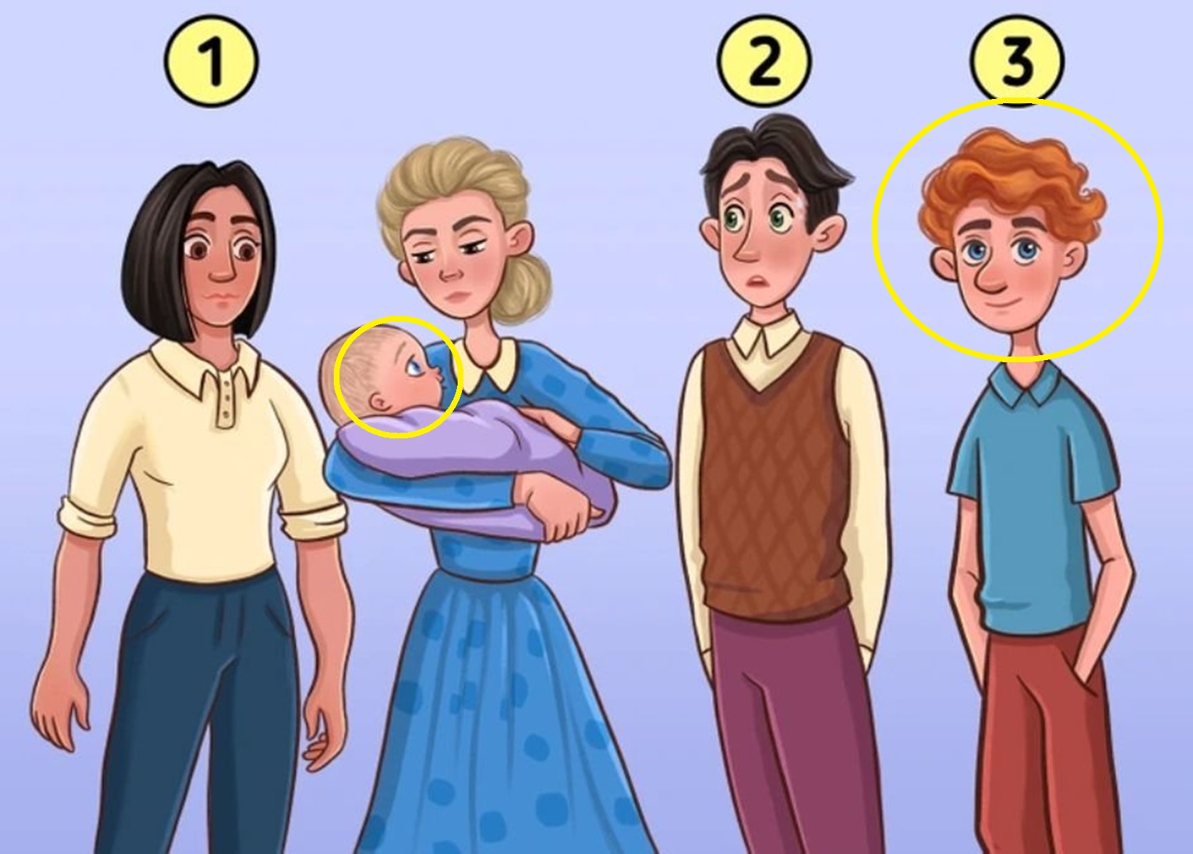 Visual Puzzle with Identify the Baby’s Father
