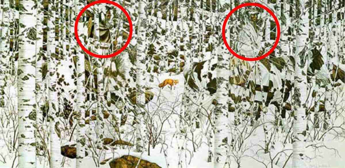Optical Illusion Eye Test with travelers