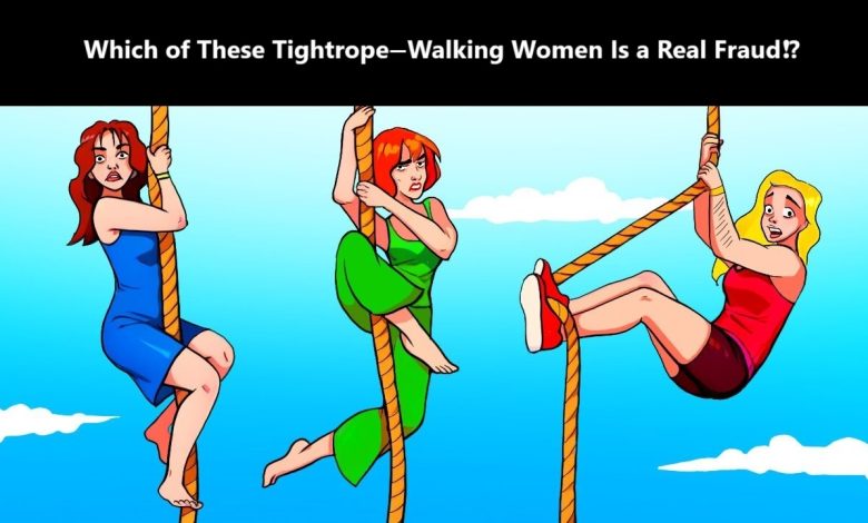 Spot the Fake Tightrope Walker