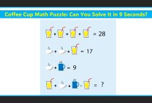 Coffee Cup Math Puzzle