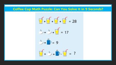 Coffee Cup Math Puzzle