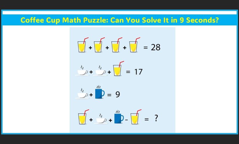 Coffee Cup Math Puzzle