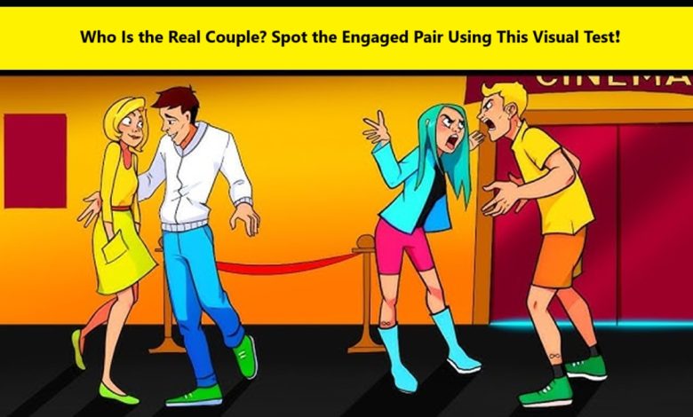 Visual puzzle to identify the real couple