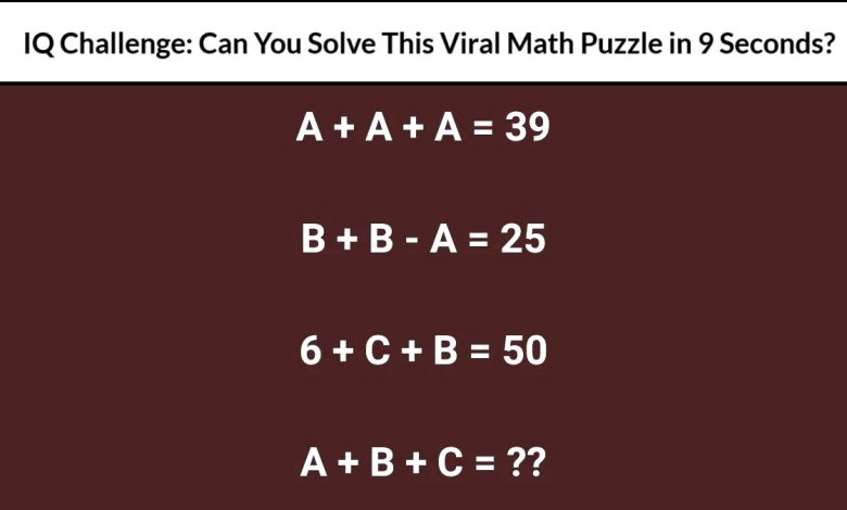 Math Puzzle With a Final Equation