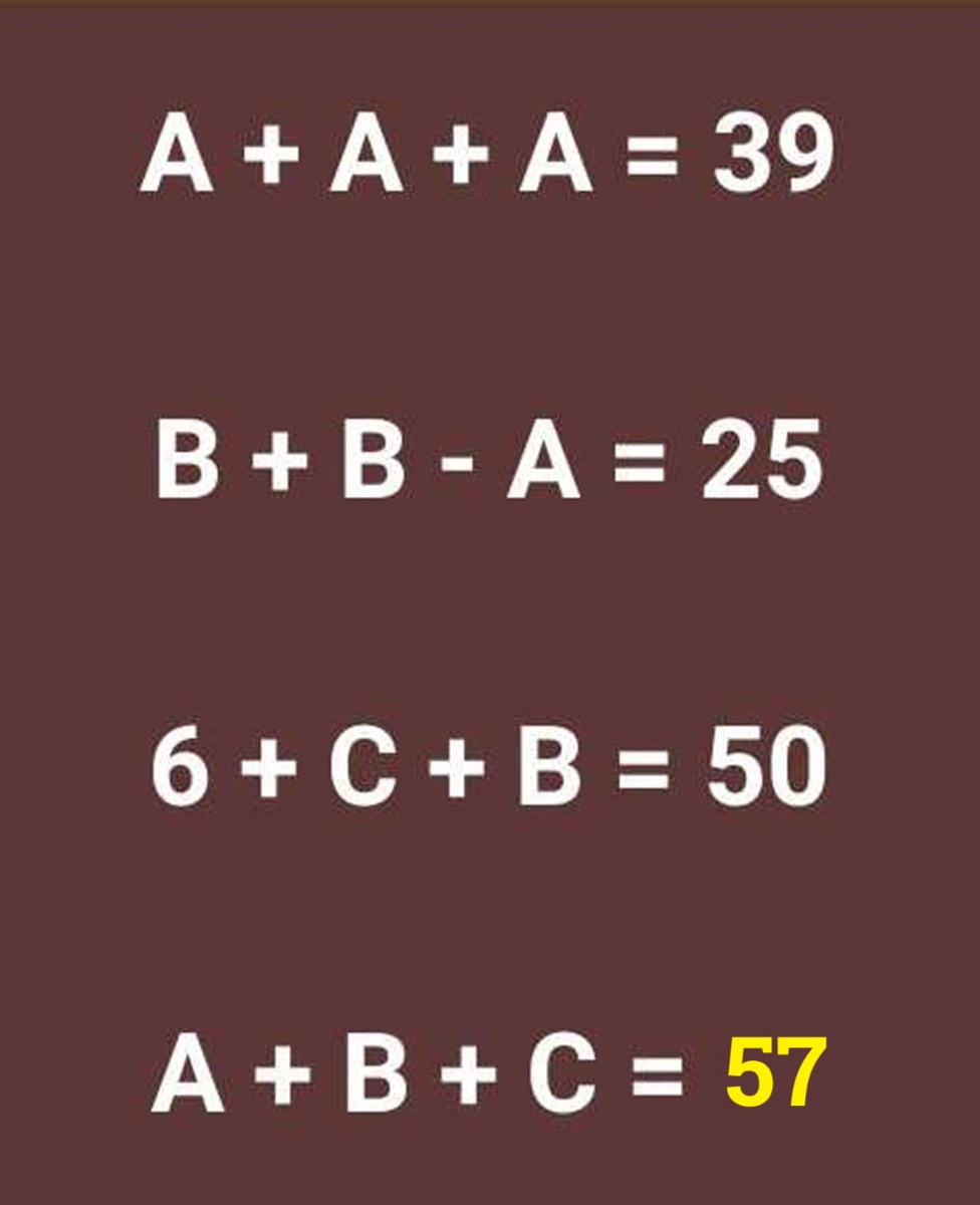 Math Puzzle With a Final Equation