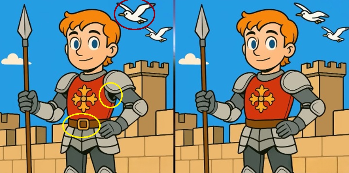 Spot the Difference Test with the Castle Guard